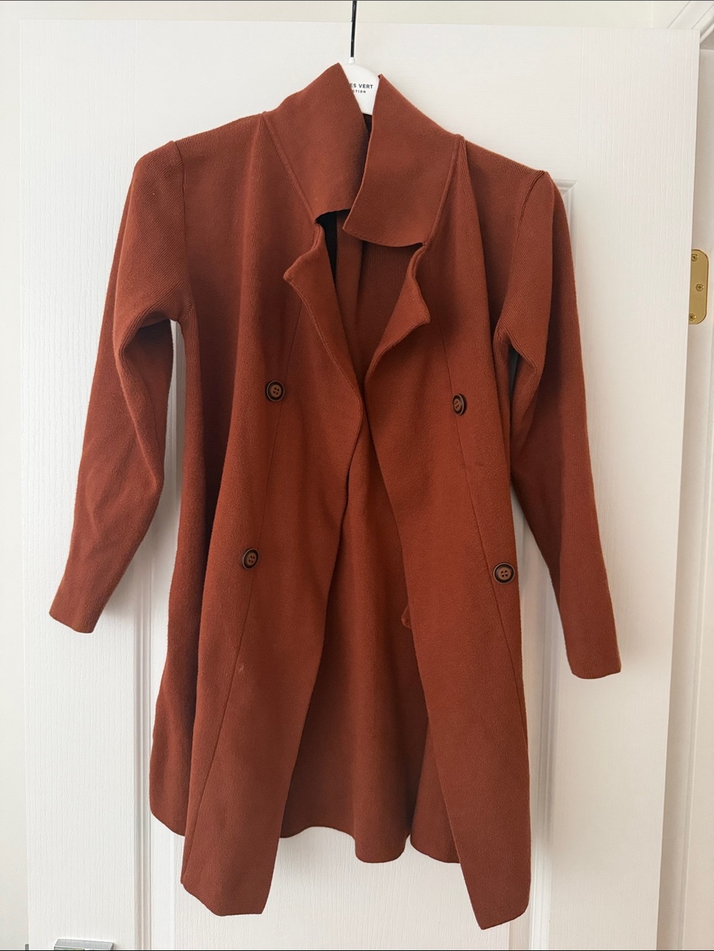 Women's Double-Breasted Rust Coat